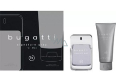 Bugatti Signature Grey toaletní voda 100 ml + sprchový gel 200 ml, dárková sada pro muže