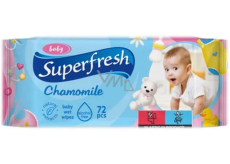 Superfresh Chamomile vlhčené ubrousky pro děti 72 kusů