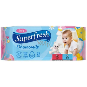 Superfresh Chamomile vlhčené ubrousky pro děti 72 kusů