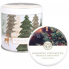 Heart & Home Vánoční stromeček sojová vonná svíčka v plechovce hoří až 30 hodin 125 g