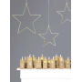 Ditipo Dekorace závěs hvězda metal zlatá set 20 cm a 28 cm 2 kusy
