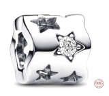 Charm Sterlingové stříbro 925 Třpytivá hvězda s výřezy, korálek klip na náramek