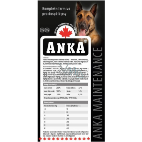 Anka Adult Maintenance kompletní krmivo pro dospělé psy 20 kg