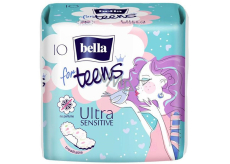 Bella For Teens Ultra Sensitive hygienické vložky s křidélky 10 kusů