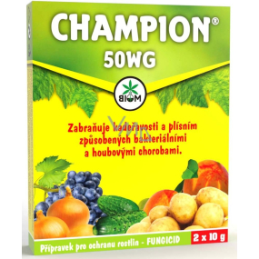 Biom Champion 50 WG fungicidní a baktericidní přípravek na ochranu rostlin 2 x 10 g 22100133, 4/2028