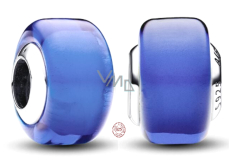 Charm Sterlingové stříbro 925 Modré Murano sklo, korálek na náramek symbol