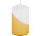 Emocio Máčená šikmo mat žlutá svíčka válec 60 x 100 mm
