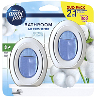 Ambi Pur Bathroom Cotton Flower gelový osvěžovač vzduchu do koupelny 2 x 7,5 ml, duopack