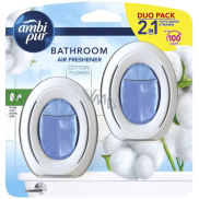 Ambi Pur Bathroom Cotton Flower gelový osvěžovač vzduchu do koupelny 2 x 7,5 ml, duopack