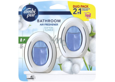 Ambi Pur Bathroom Cotton Flower gelový osvěžovač vzduchu do koupelny 2 x 7,5 ml, duopack