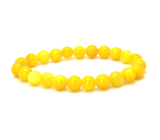 Avanturín žlutý náramek elastický přírodní kámen, kulička 8 mm / 16 - 17 cm, kámen štěstí