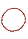 Jaspis červený náramek elastický přírodní kámen, kulička 4 mm / 19 cm, kámen úplné péče