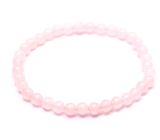 Růženin náramek elastický přírodní kámen, kulička 4 mm / 15 cm, pro děti, kámen lásky