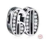 Charm Sterlingové stříbro 925 60 výročí, korálek na náramek