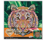 Grafix Orient - Tygr diamantové malování na kamínky set, kreativní sada, doporučený věk 6+