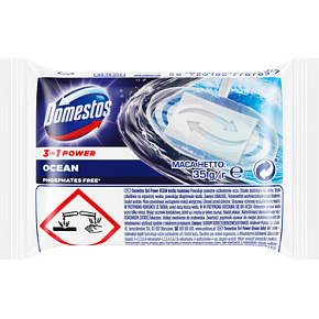 Domestos 3v1 Power Ocean nádradní náplň do WC bloku, 35 g Domestos 3v1 Power Ocean nádradní náplň do WC bloku, 35 g