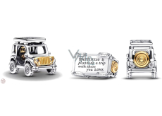 Charm Sterlingové stříbro 925 Terénní vůz, korálek na náramek cestování