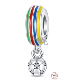 Charm Sterlingové stříbro 925 Euro 2024 Fotbal barevný, korálek na náramek sport
