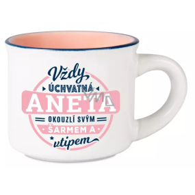 Albi Espresso hrneček Aneta - Vždy úchvatná, okouzlí svým šarmem a vtipem 45 ml