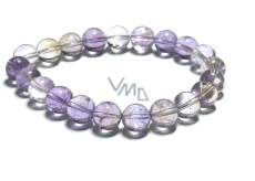 Ametrin náramek elastický přírodní kámen, kulička 8 - 9 mm / 16 - 17 cm, zesilovač energie
