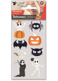 Tetovací obtisky Halloween kostlivec 6 x 10 cm