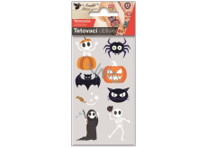 Tetovací obtisky Halloween kostlivec 6 x 10 cm