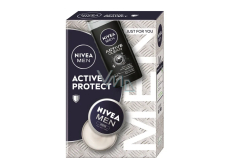 Nivea Men Active Protect zvláčňující krém 75 ml + Nivea Active Clean sprchový gel 250 ml, kosmetická sada pro muže