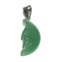 Chalcedon zelený Měsíc přívěsek přírodní kámen, ručně broušená figurka 2,2 x 10 mm, kámen lásky a radosti