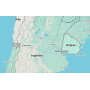 Charm Sterlingové stříbro 925 Uruguay vlajka - houpající se mapa, přívěsek na náramek cestování