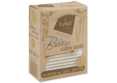 Lybar Original Natural Bamboo vatové tyčinky papírová krabička 200 kusů