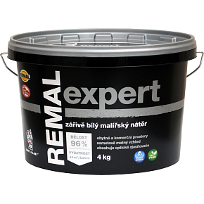 REMAL Expert zářivě bílá malířská barva na zeď, 4 kg REMAL Expert zářivě bílá malířská barva na zeď, 4 kg