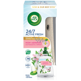 Air Wick Active Fresh Jasmínové květy automatický osvěžovač vzduchu + náplň na vodní bázi 228 ml