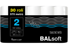 Balsoft toaletní papír 2 vrstvý 19 m 30 kusů