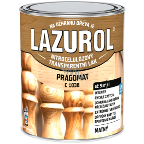 Lazurol Pragomat C1038 nitrocelózový lak na dřevo 0,75 l