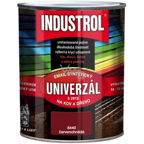 Industrol S2013 Univerzál lesk vrchní barva na kov a dřevo 8440 Červenohnědá 0,75 l   