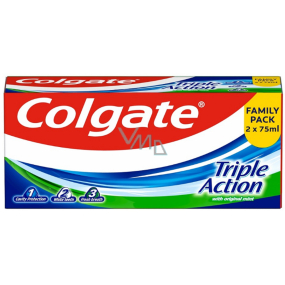 Colgate Triple Action duo zubní pasta 2 x 75 ml