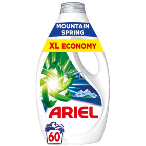 Ariel Mountain Spring tekutý prací gel pro čisté a voňavé prádlo bez skvrn 60 dávek 2,7 l