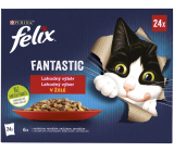 Felix Fantastic kapsičky pro kočky v želé kuřecí, hovězí, králík a jehněčí 24 x 85 g