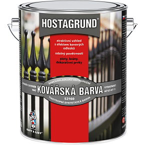 HOSTAGRUND kovářská barva S2160K, 0950 kovářská čerň, 2,5 l HOSTAGRUND kovářská barva S2160K, 0950 kovářská čerň, 2,5 l