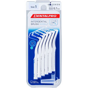 DentalPro mezizubní kartáček zahnutý 0,7 mm bílý, 10 kusů DentalPro mezizubní kartáček zahnutý 0,7 mm bílý, 10 kusů