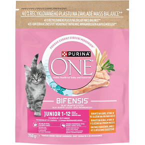 Purina ONE Bifensis Junior granule pro koťata s kuřetem 750g Purina ONE Bifensis Junior granule pro koťata s kuřetem 750g