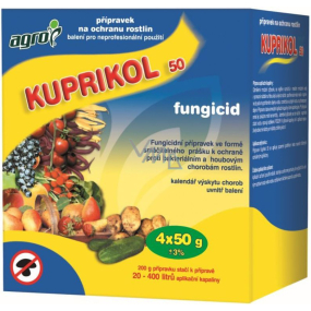 Agro Kuprikol 50 přípravek proti houbovým chorobám rostlin 3 x 20 g