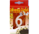 Happy light Dortová svíčka číslice 6 v krabičce