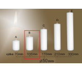 Lima Gastro hladká svíčka bílá válec 50 x 100 mm 1 kus