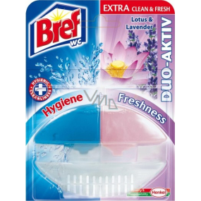 Bref Duo Aktiv Extra Clean & Fresh Lotus a Levand WC gel komplet závěs 60 ml