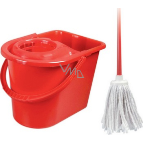 Spokar Úklidová souprava Cotton oválná, kbelík 14 l, ždímač, hůl, bavlněný mop 100 g