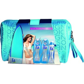 Fa Sport Double Power Cool Fresh sprchový gel 2 x 250 ml + deodorant sprej 150 ml + Etue, kosmetická sada