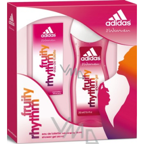 Adidas Fruity Rhythm toaletní voda 30 ml + sprchový gel 250 ml, pro ženy dárková sada