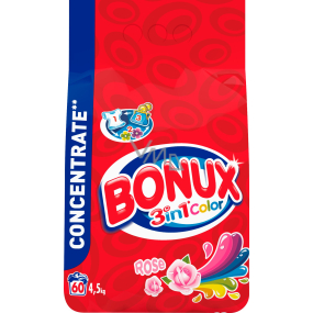 Bonux Color Rose 3v1 prací prášek na barevné prádlo 60 dávek 4,5 kg