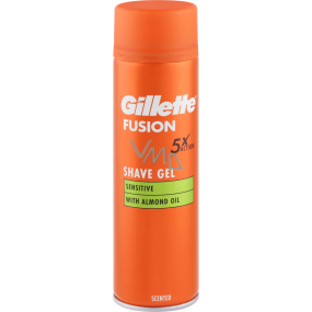 Gillette Fusion Sensitive gel na holení citlivá pleť pro muže 200 ml